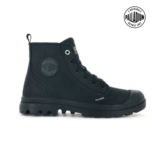 Palladium Pampa Hi Zip SL Women's Boots Black | UK O826-BLA